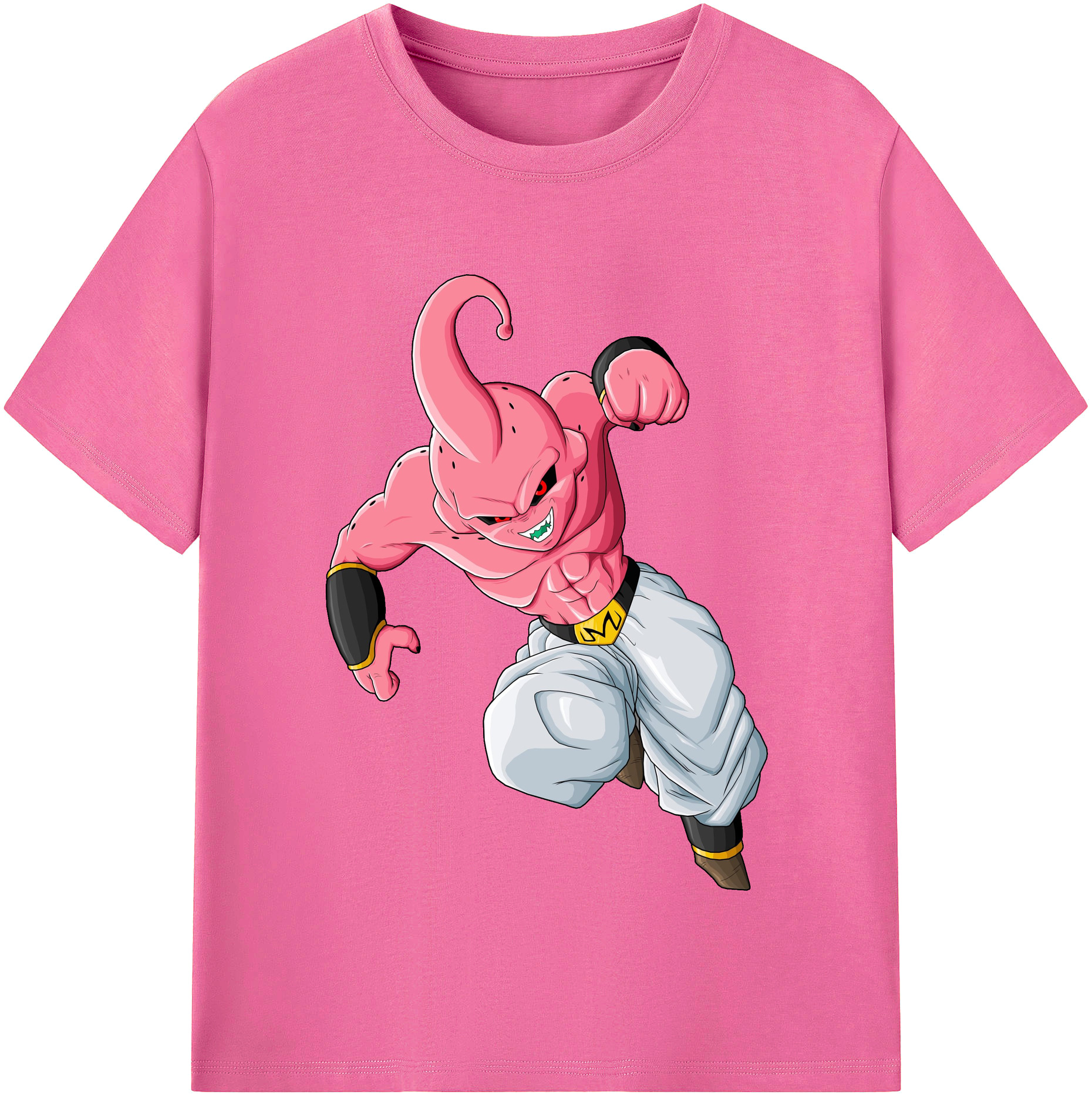 （画像用） ドラゴンボール 魔人ブウ DRAGON BALL Majin Buu レディースカジュアルプリントTシャツ（綿100％）